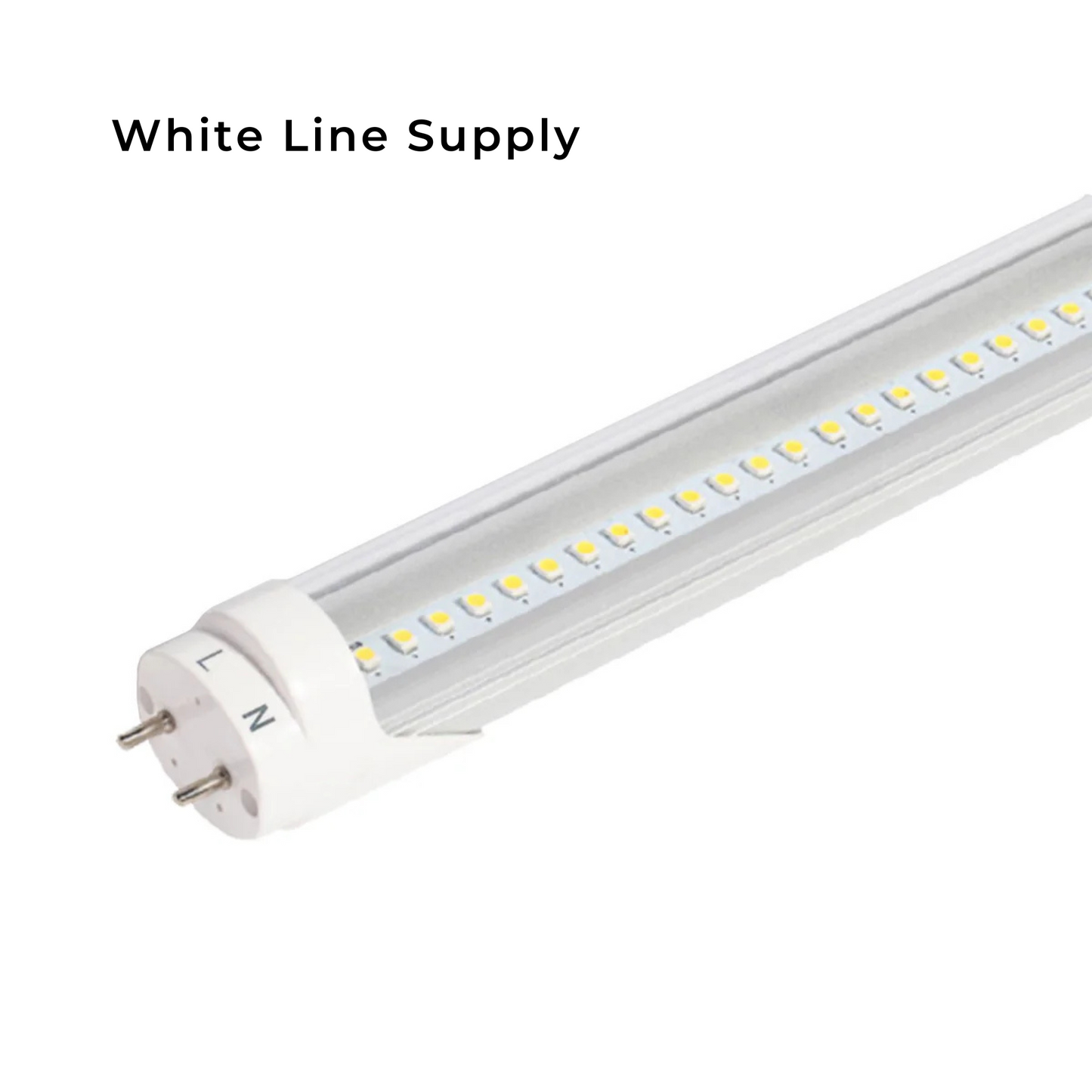 Led T8 4ft tube Clear for indoor use daylight white-20W-5000K-pack of 25