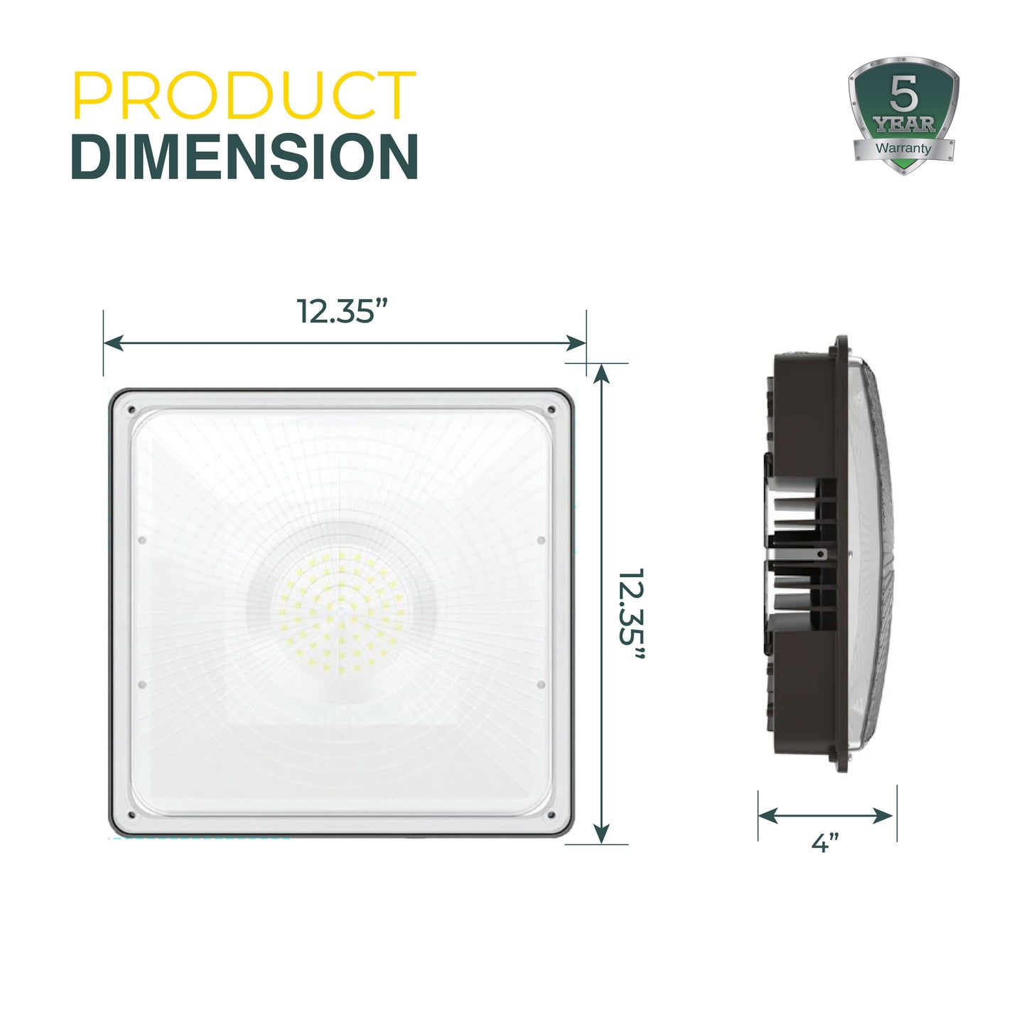 Modern canopy light – sleek and energy-efficient lighting solution ideal for outdoor spaces, offering bright illumination and weather-resistant design