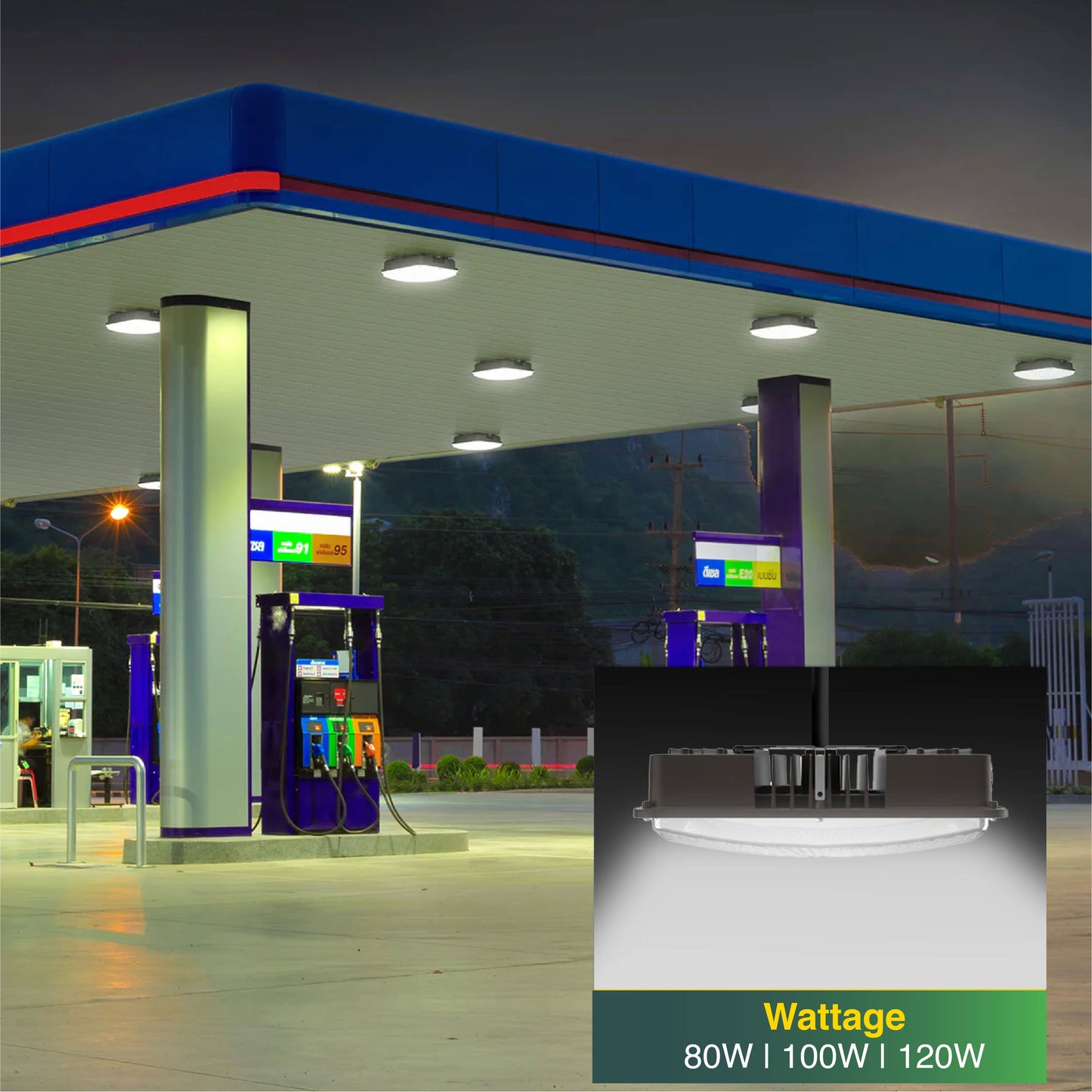 Modern canopy light – sleek and energy-efficient lighting solution ideal for outdoor spaces, offering bright illumination and weather-resistant design