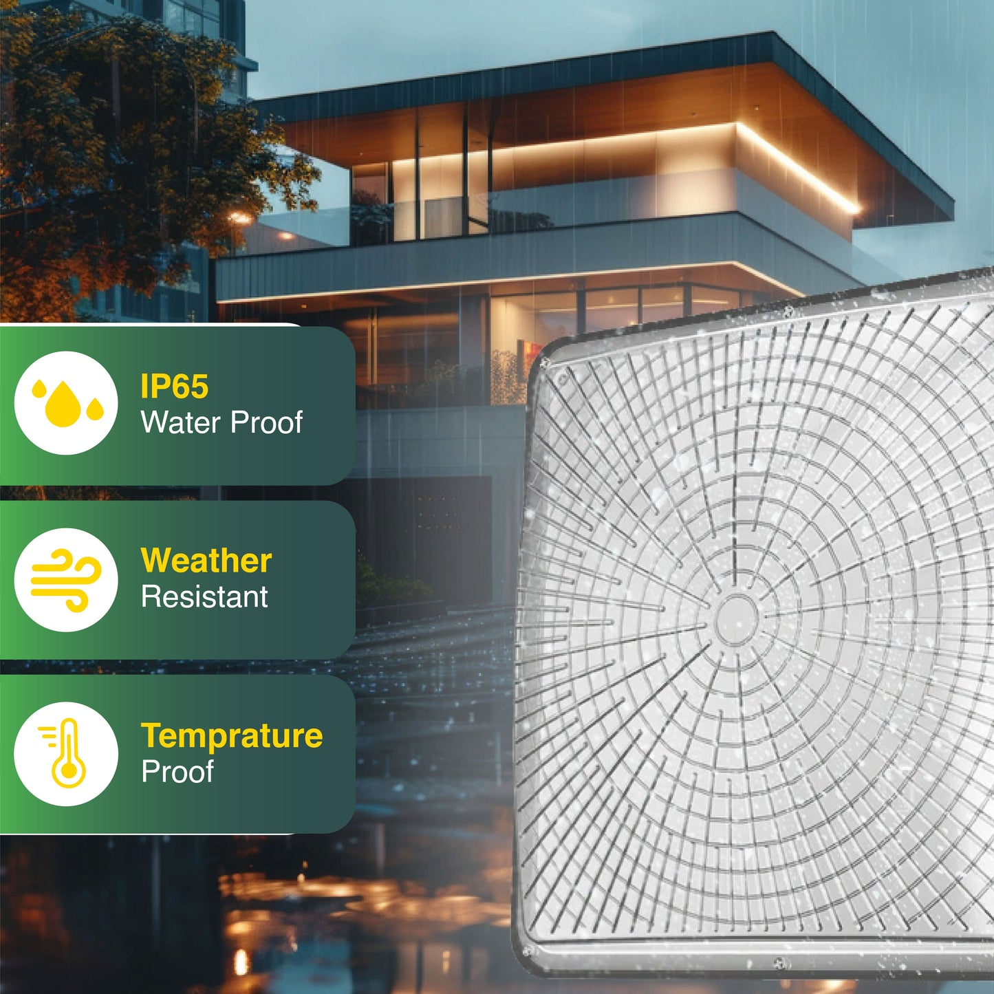 Modern canopy light – sleek and energy-efficient lighting solution ideal for outdoor spaces, offering bright illumination and weather-resistant design